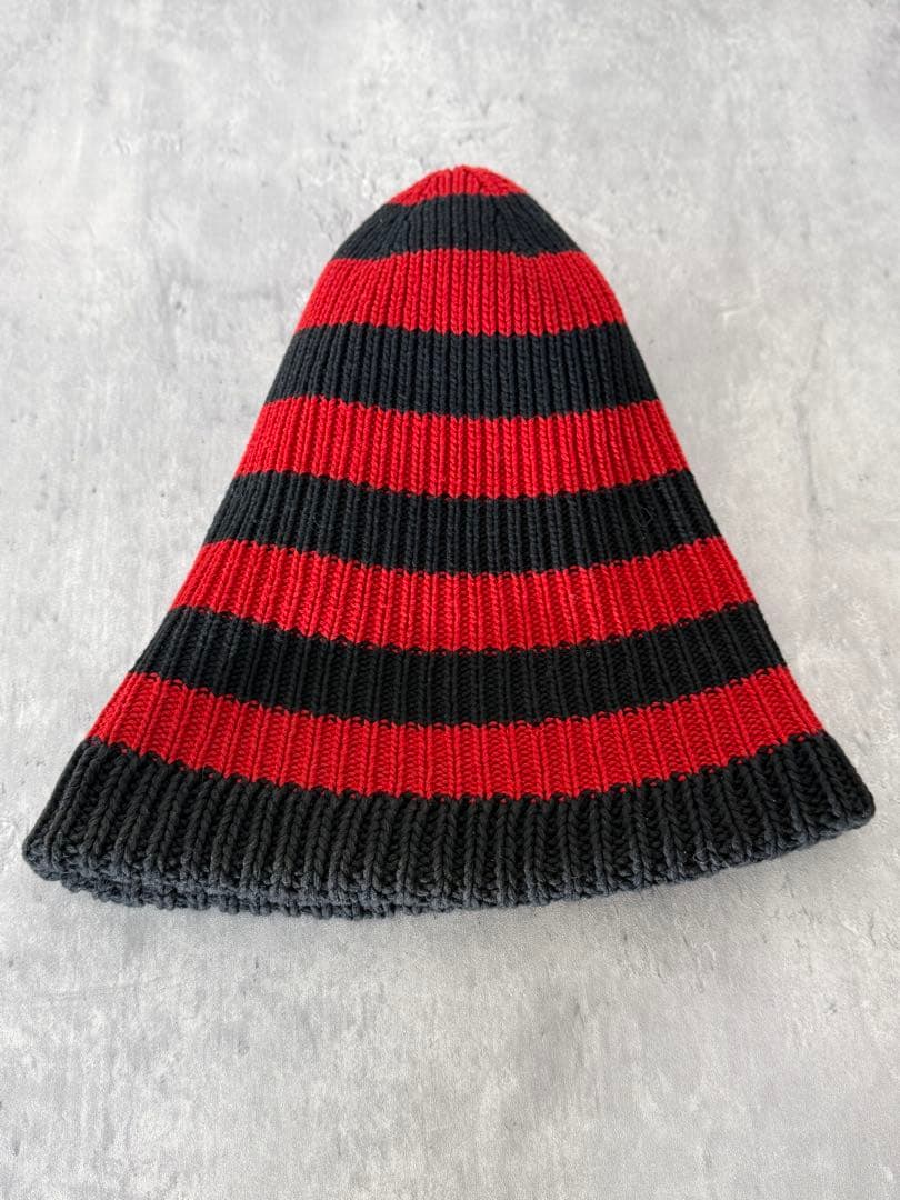 ナンバーナイン 05ss バルーンニットキャップ ボーダー柄