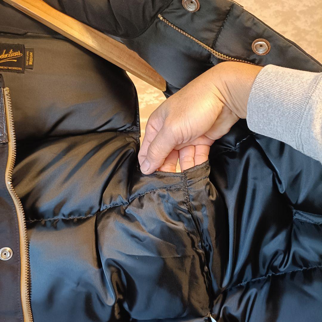 Cootie Productions ブラックダウンベスト M