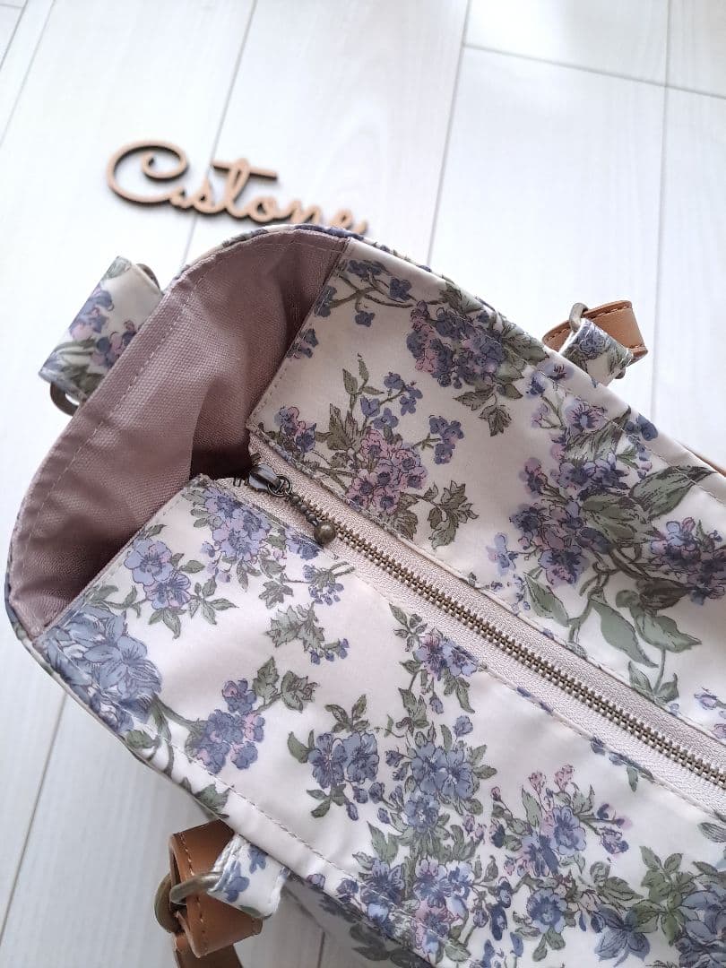 新春お買い得１点のみ　セリーヌ　ブルー　3共布ショルダー紐付　タック入通勤バッグ