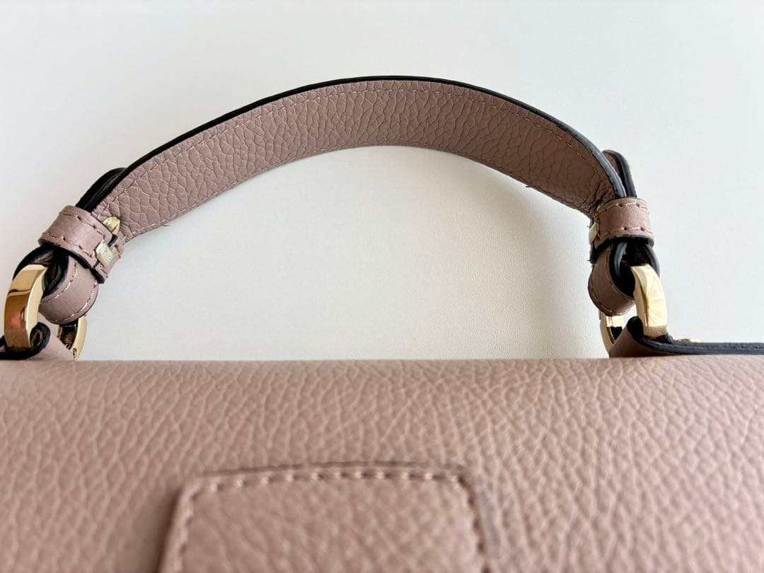 人気完売品 LORISTELLA ハンドバッグ イタリア製　ピンクベージュ