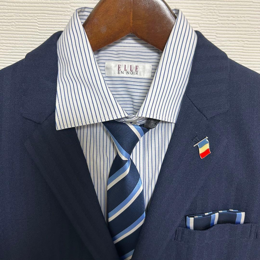 ネイビー ストライプ スーツ