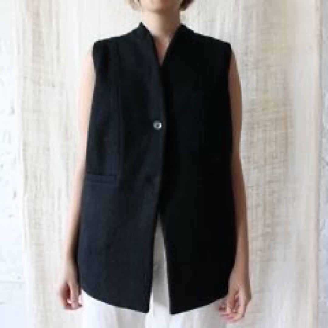 Khadi and Co ウールベスト　ホワイトジレS