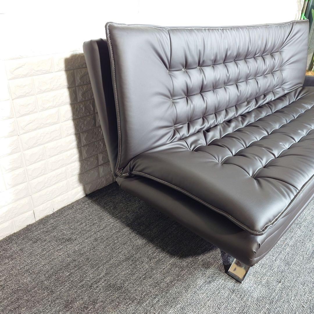 ニトリ ソファベッド Nシールド ロック 3人掛け 合成皮革 家具 D130