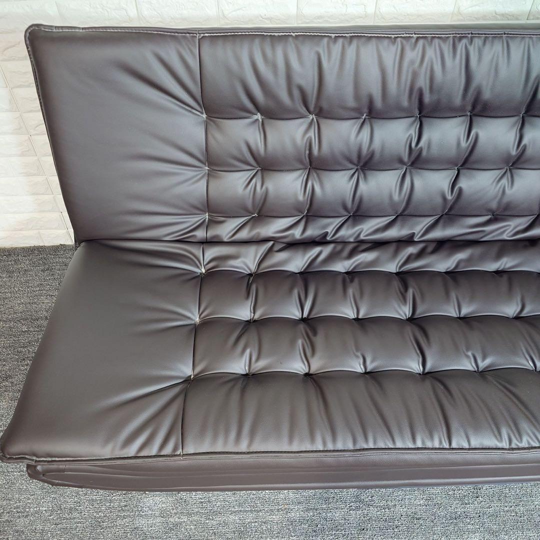 ニトリ ソファベッド Nシールド ロック 3人掛け 合成皮革 家具 D130