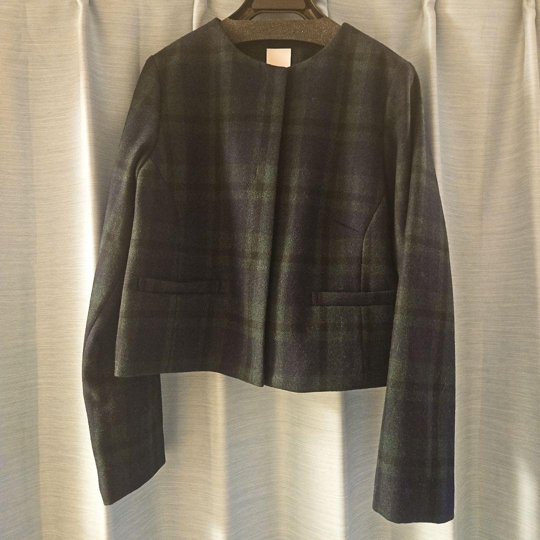 JENNE 最新 ダークグリーン チェック柄 ジャケット新品タグ付き通常半額以下