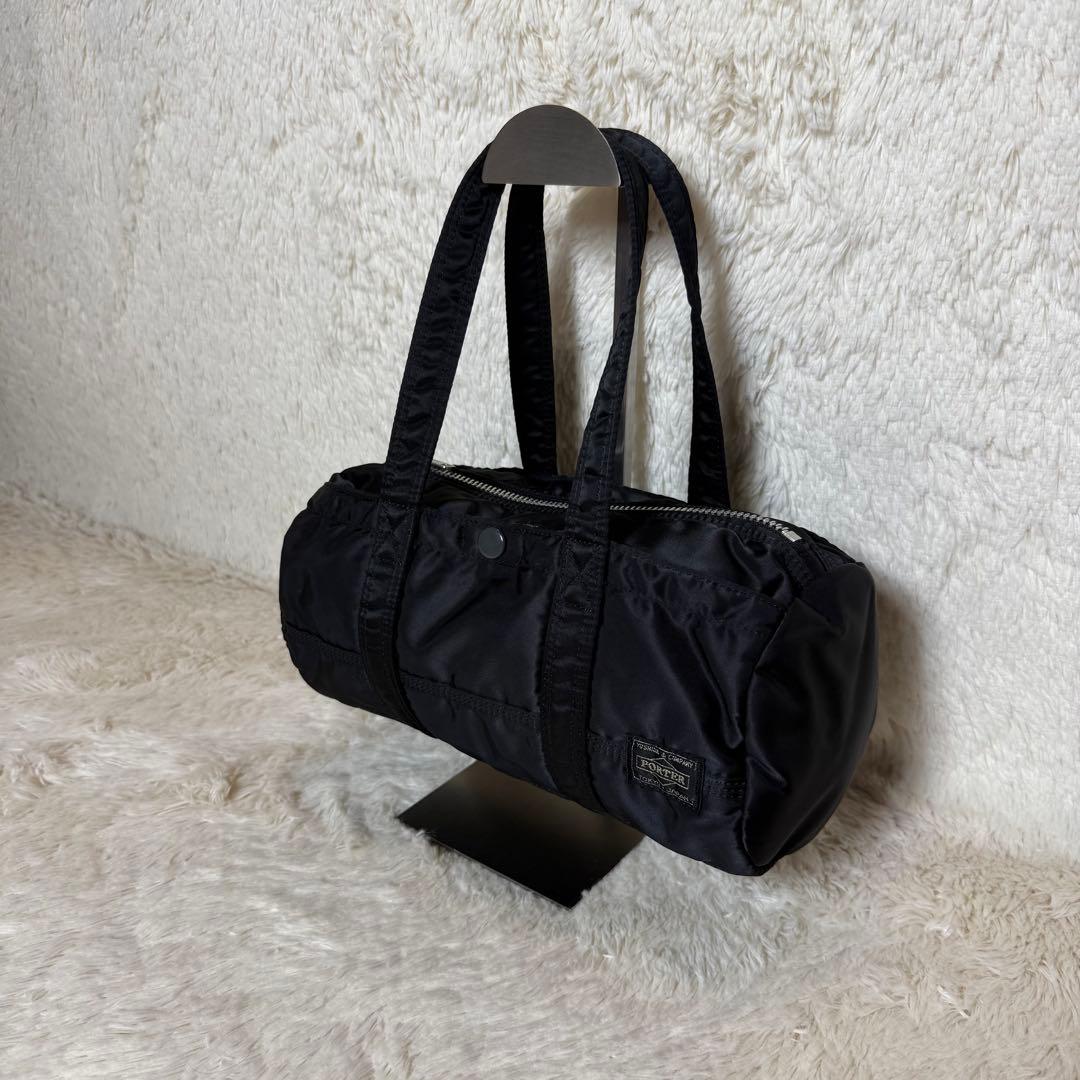 美品 PORTER ポーター タンカー ミニボストンバッグ ブラック 大容量 黒