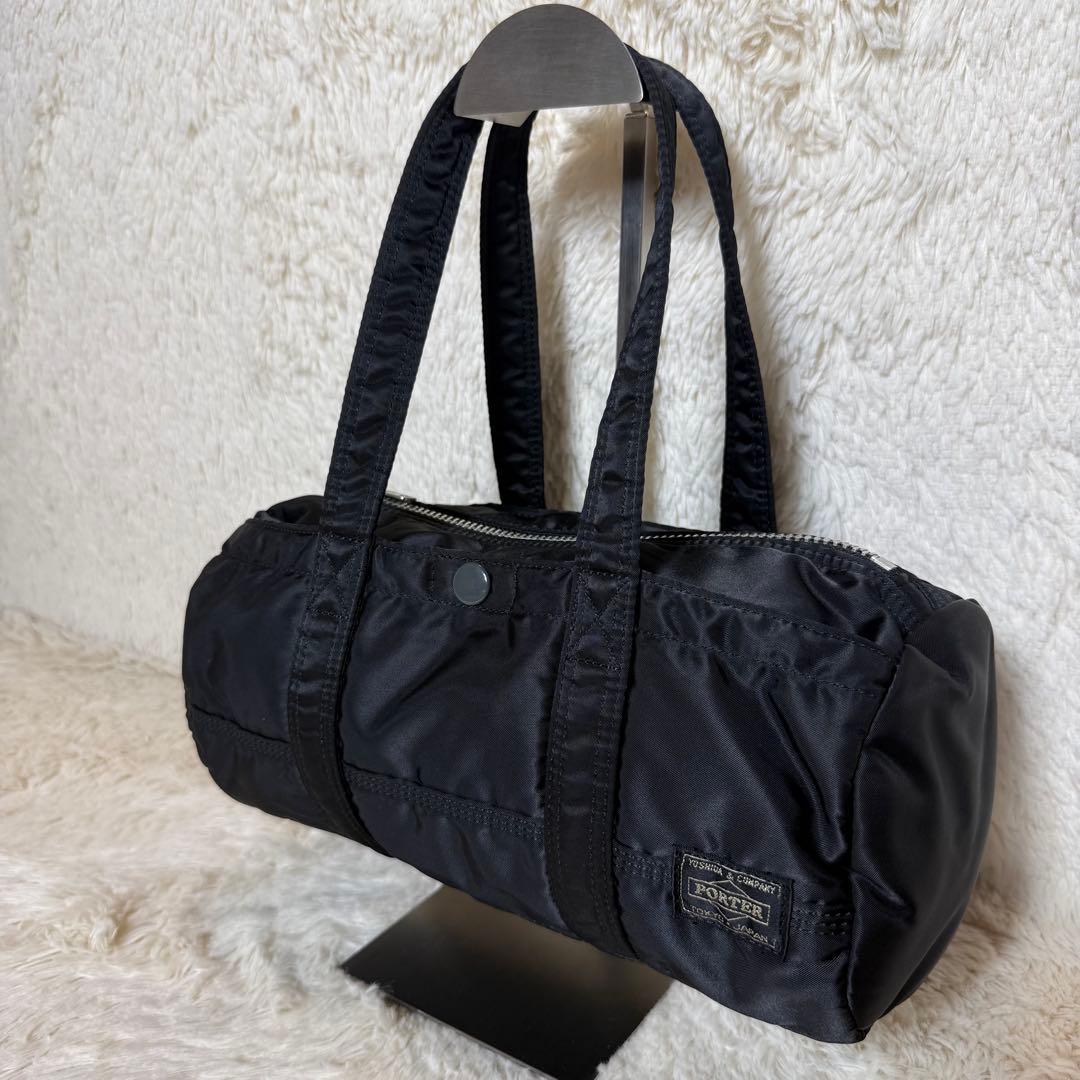 美品 PORTER ポーター タンカー ミニボストンバッグ ブラック 大容量 黒