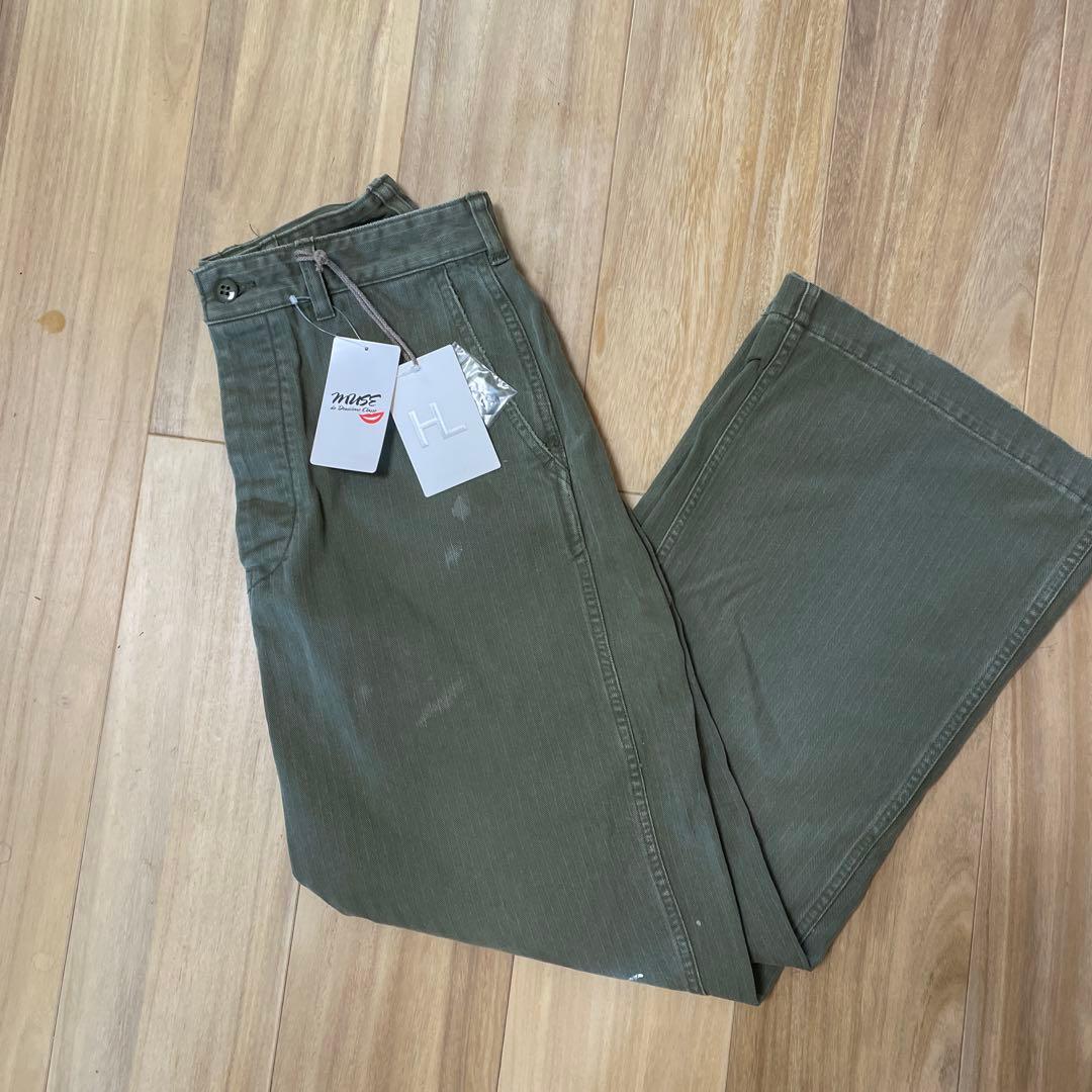 MUSE de Deuxieme Classeオリーブグリーン ワイドパンツ