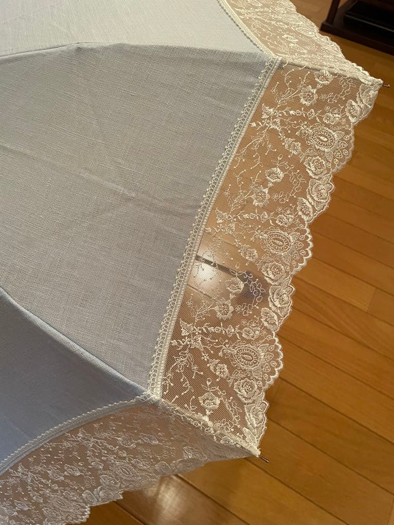 【美品】近沢レース　日傘　水色　chikazawa