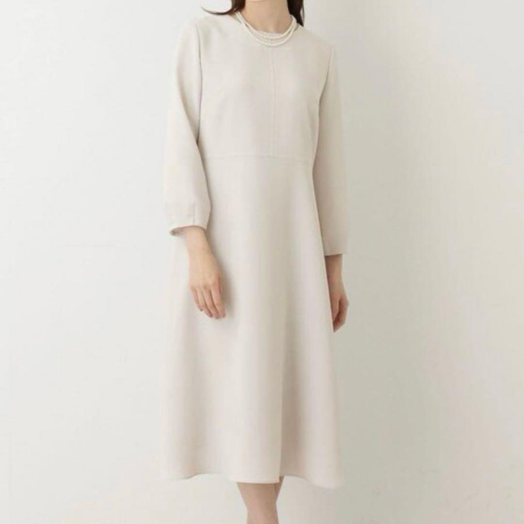 新品未使用タグ付　定価3万　アンタイトル ジョーゼットフィット＆フレアワンピース