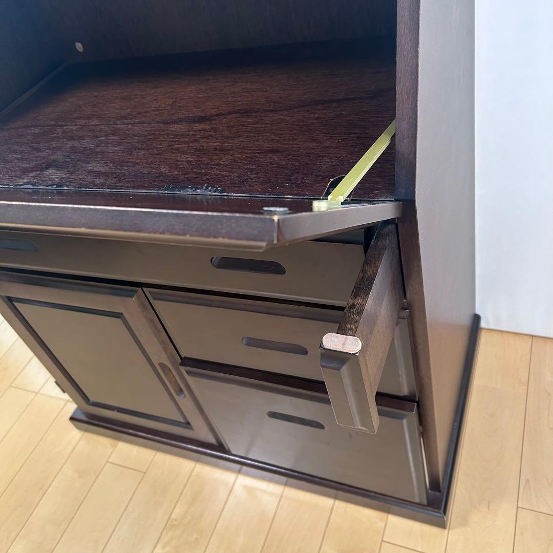 希少　大雪木工　アンティーク　ライティングビューロー　キャビネット　フルート30