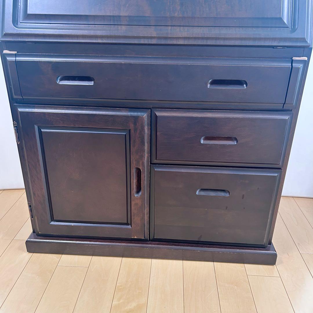 希少　大雪木工　アンティーク　ライティングビューロー　キャビネット　フルート30