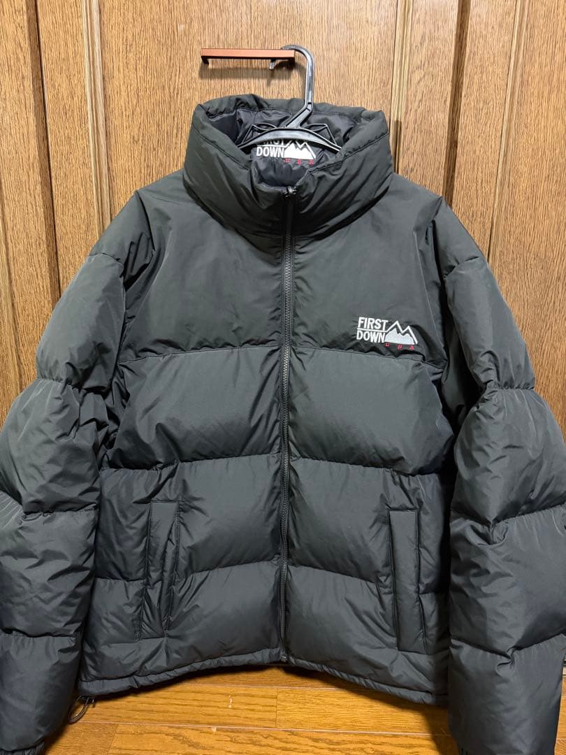 FIRST DOWN ブラック ダウンジャケットXL