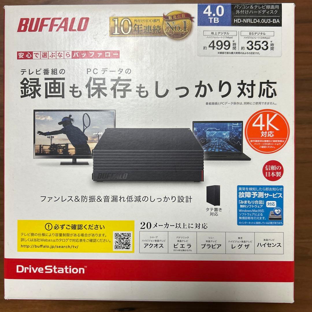 BUFFALO 外付けハードディスク 4TB