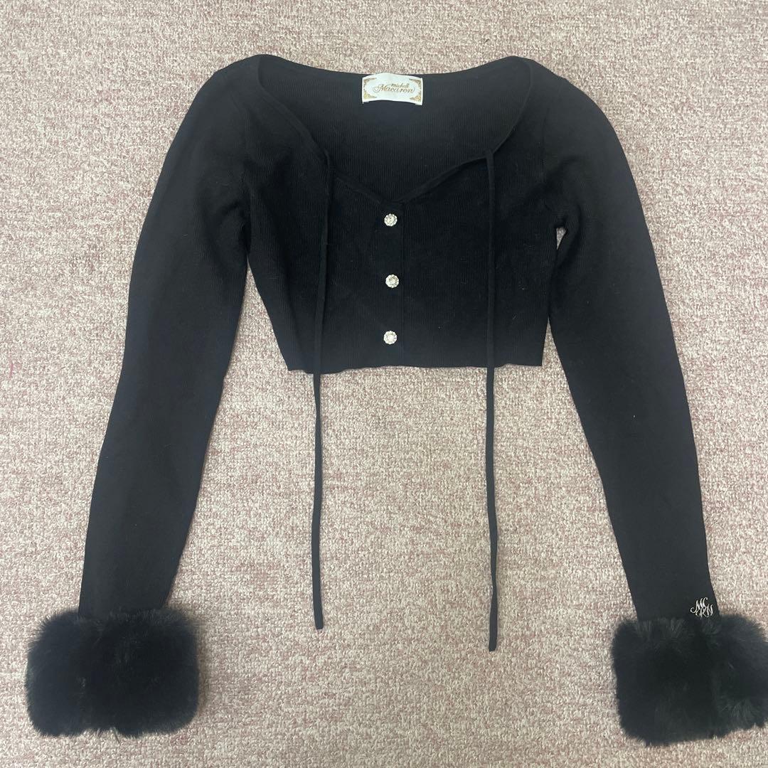 長袖ミニワンピース ブラック・チェック柄