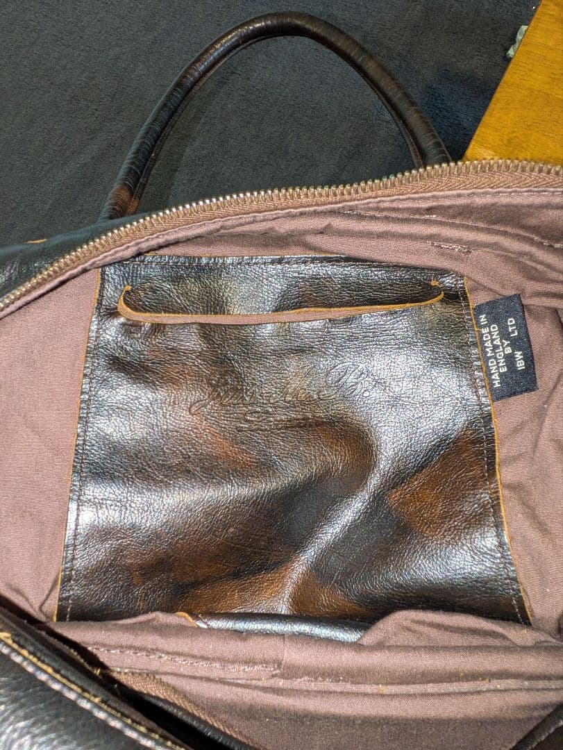 レザー製　焦茶　ボストンバッグ　Jas M.B.