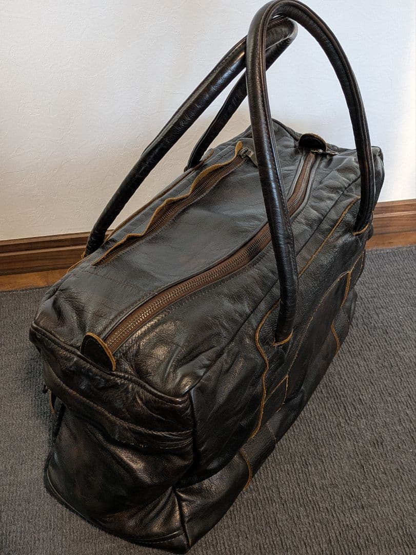 レザー製　焦茶　ボストンバッグ　Jas M.B.