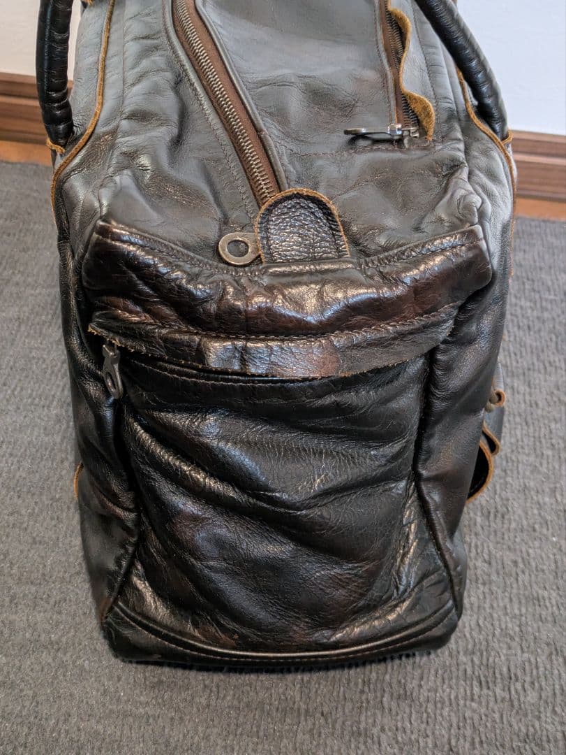 レザー製　焦茶　ボストンバッグ　Jas M.B.