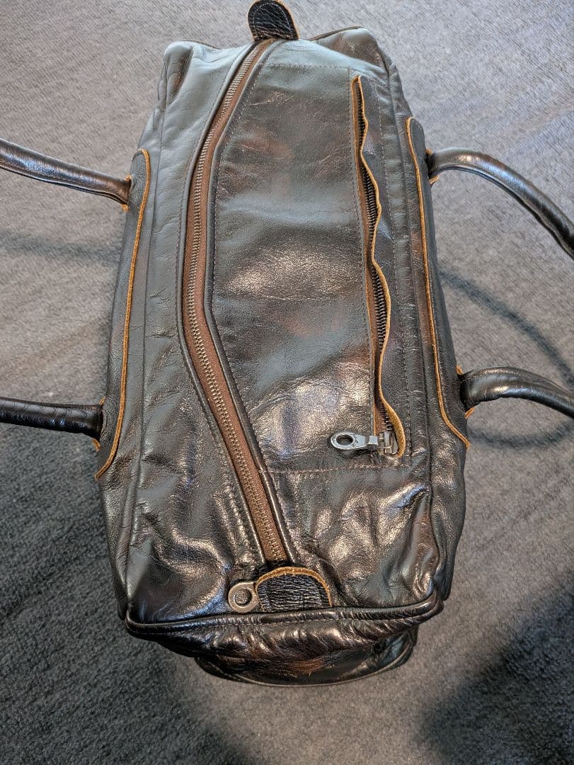 レザー製　焦茶　ボストンバッグ　Jas M.B.