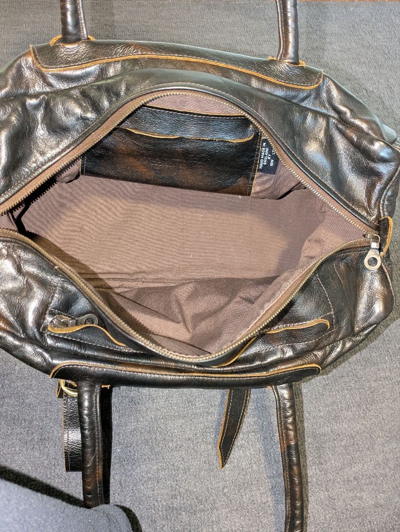 レザー製　焦茶　ボストンバッグ　Jas M.B.