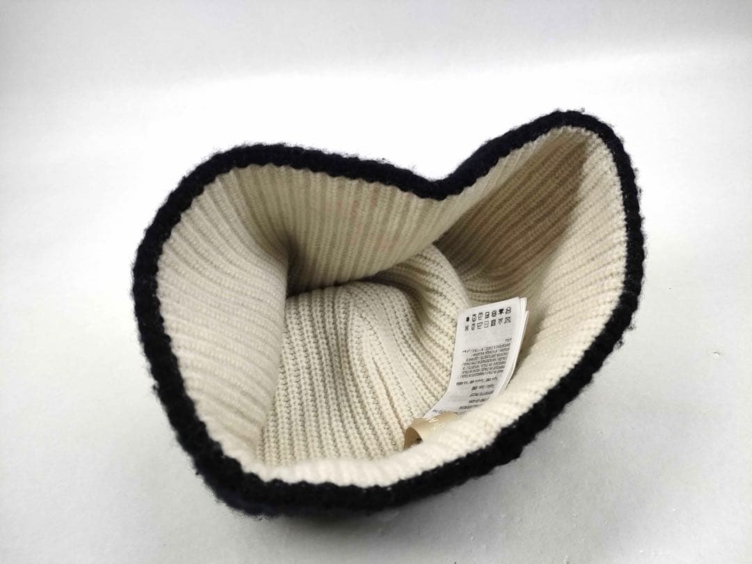 美品✨MONCLER モンクレール ニット帽 帽子 ブラック