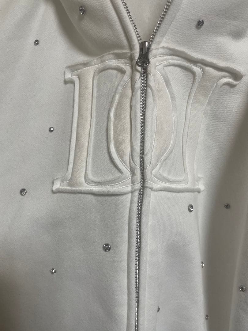 リッチDarich DDロゴビジュージップパーカー　ホワイト