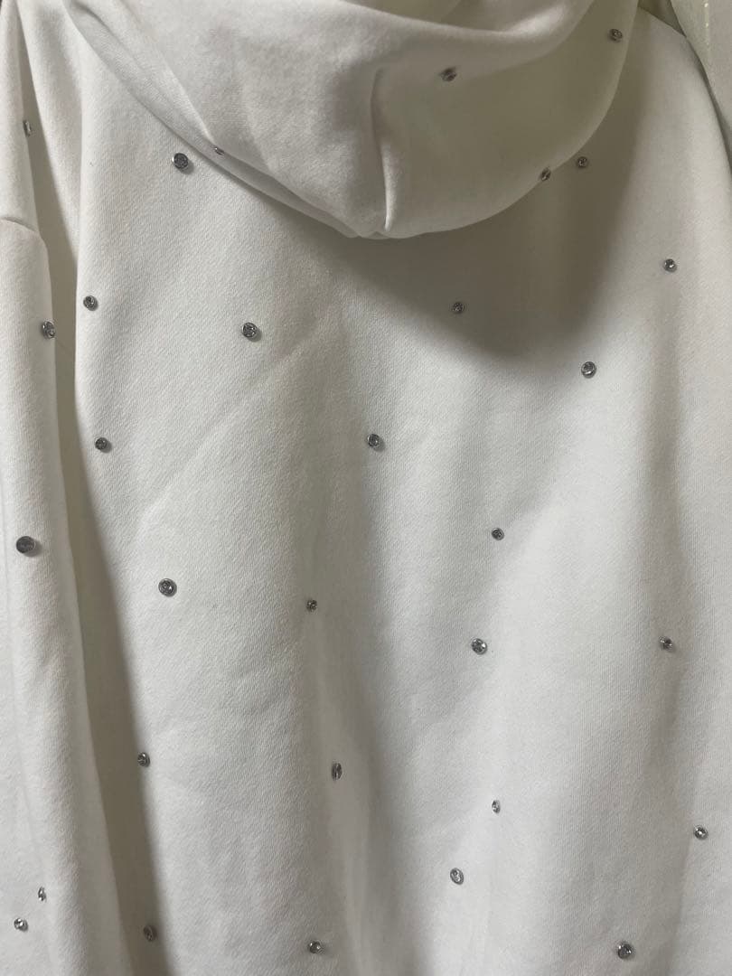 リッチDarich DDロゴビジュージップパーカー　ホワイト