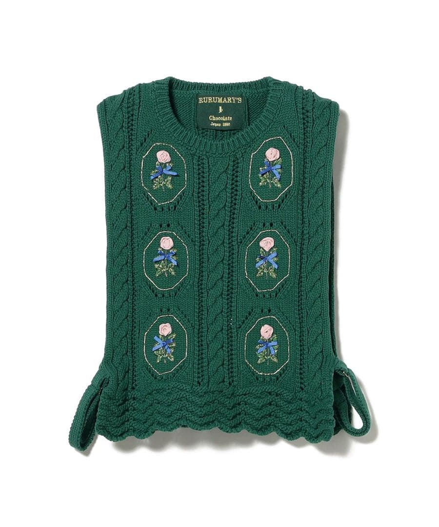 BEAMS COUTURE × RURU MARY’S 手刺繍 ニットベスト