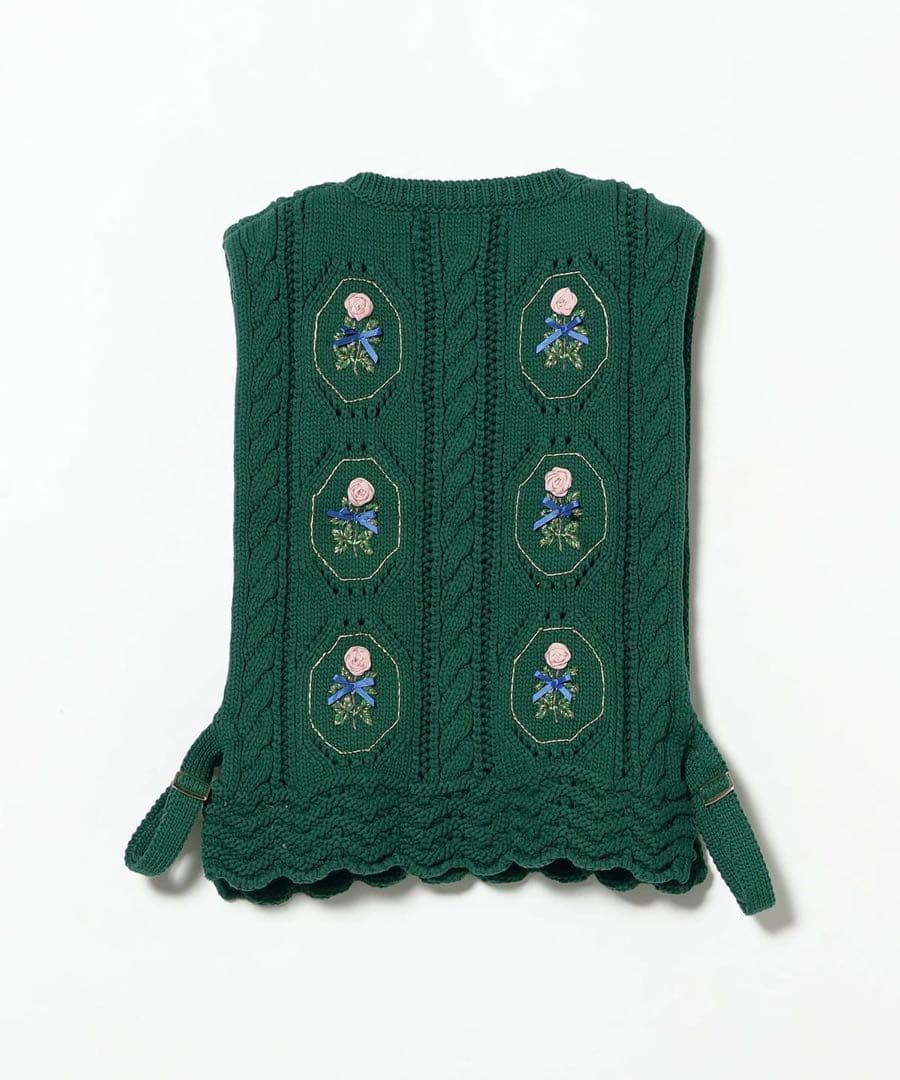 BEAMS COUTURE × RURU MARY’S 手刺繍 ニットベスト