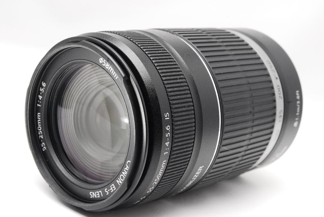 美品 Canon EF-S 55-250mm f/4-5.6 IS 望遠レンズ