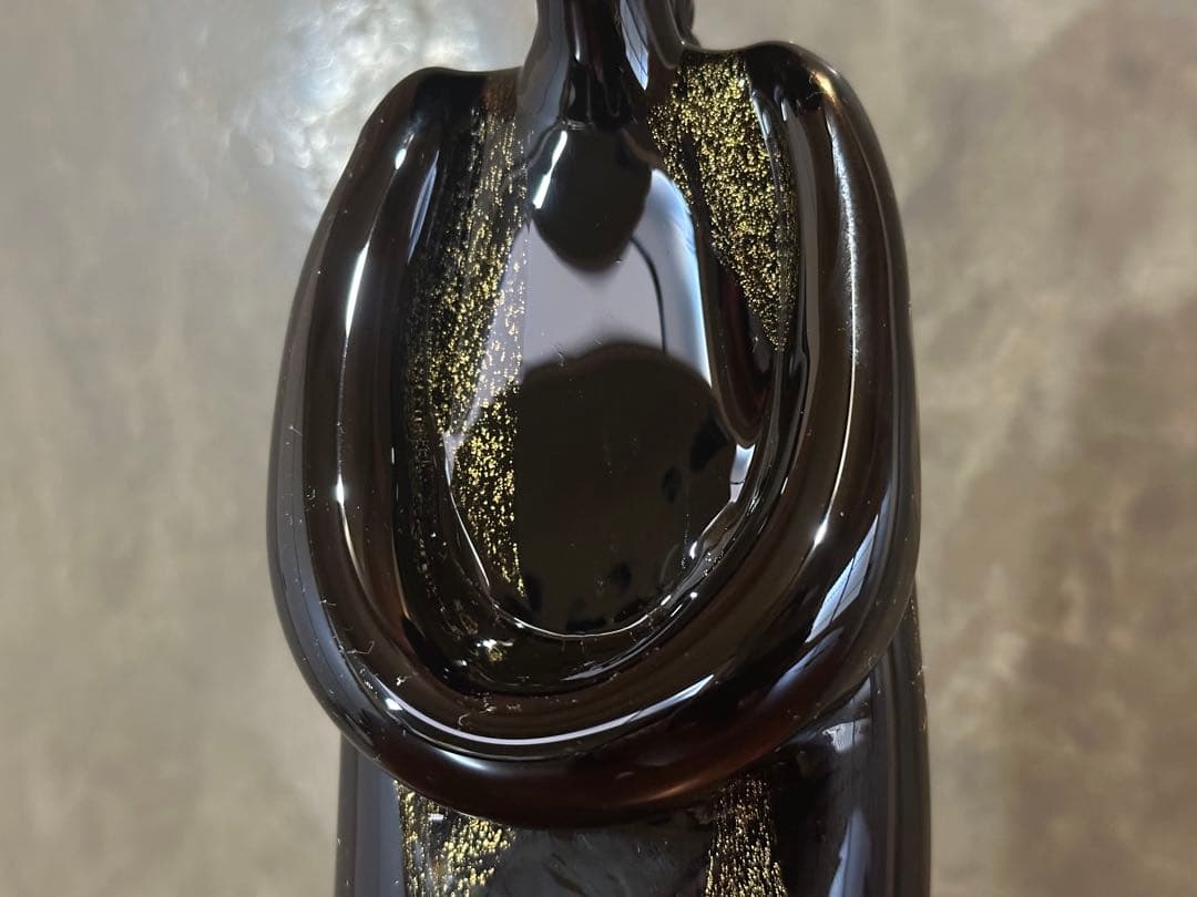 「Seguso Murano」黒いガラス製　置物