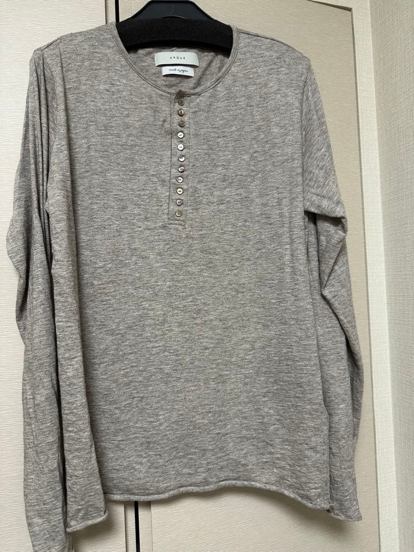 【美品】argue COTTON YAKWOOL HENRY-NECK LT