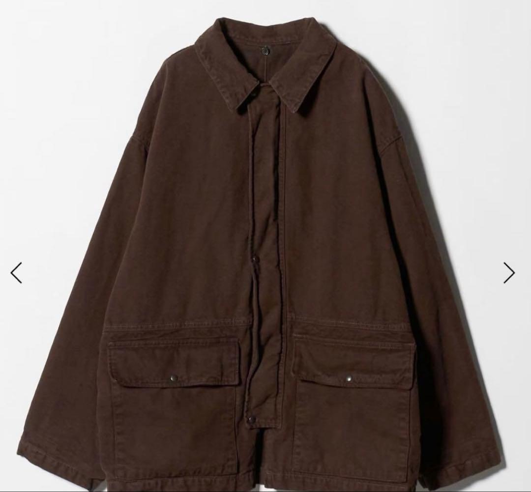 新品HグラデーションOCカバーオールサイズS襟レザーOVY コモリ　オーラリー