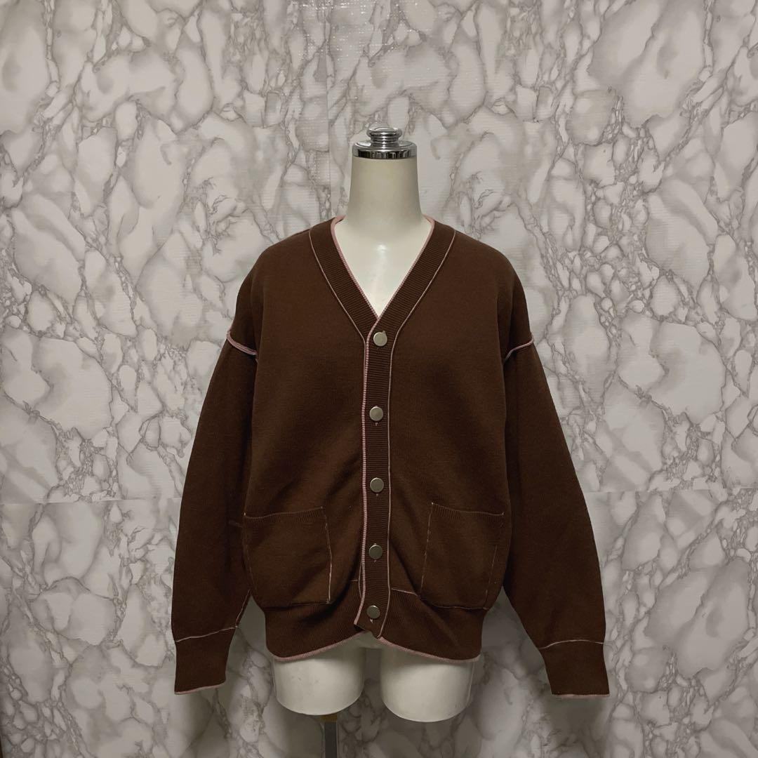 完売品　LINKABLE リンカブル リバーシブルカーディガン バイカラー