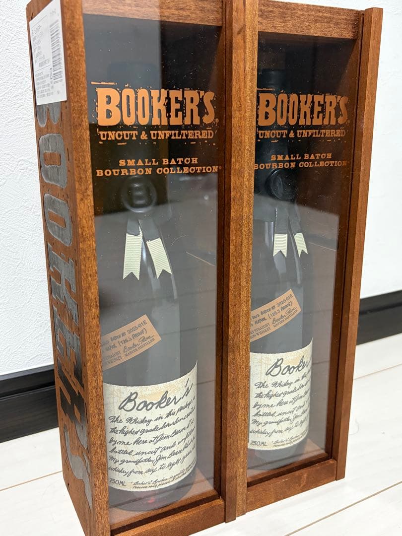 ブッカーズ 2025 バーボンウイスキー 750ml 専用木箱入 2本セット