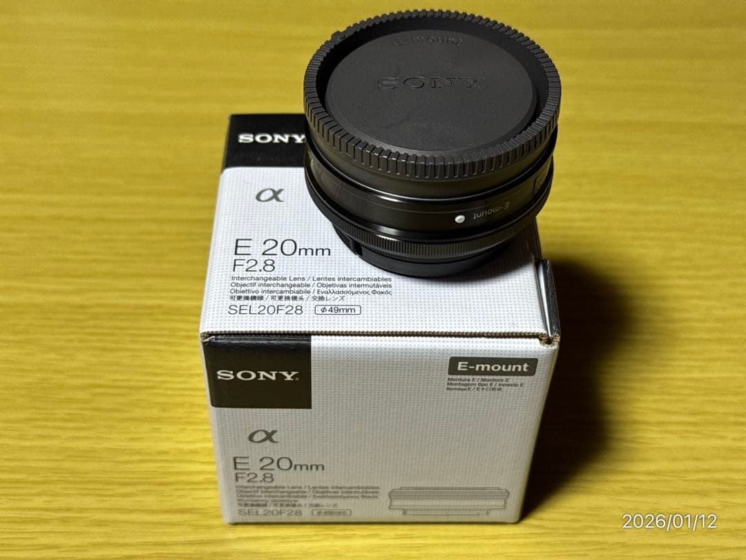 SONY ソニー 単焦点 レンズ E 20mm F2.8 使用小