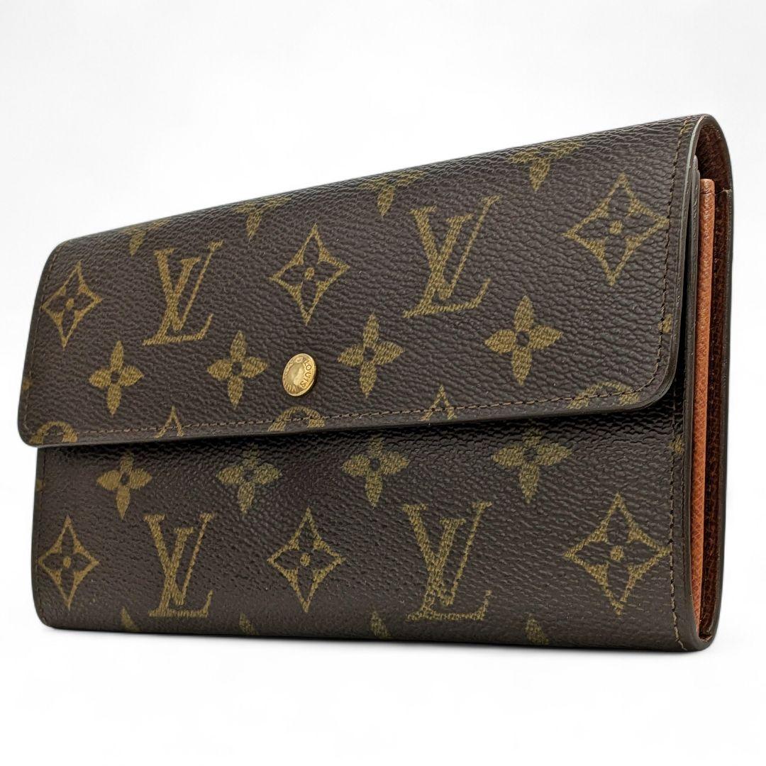 良品 ルイヴィトン モノグラム ポシェット ポルトモネ クレディ 966