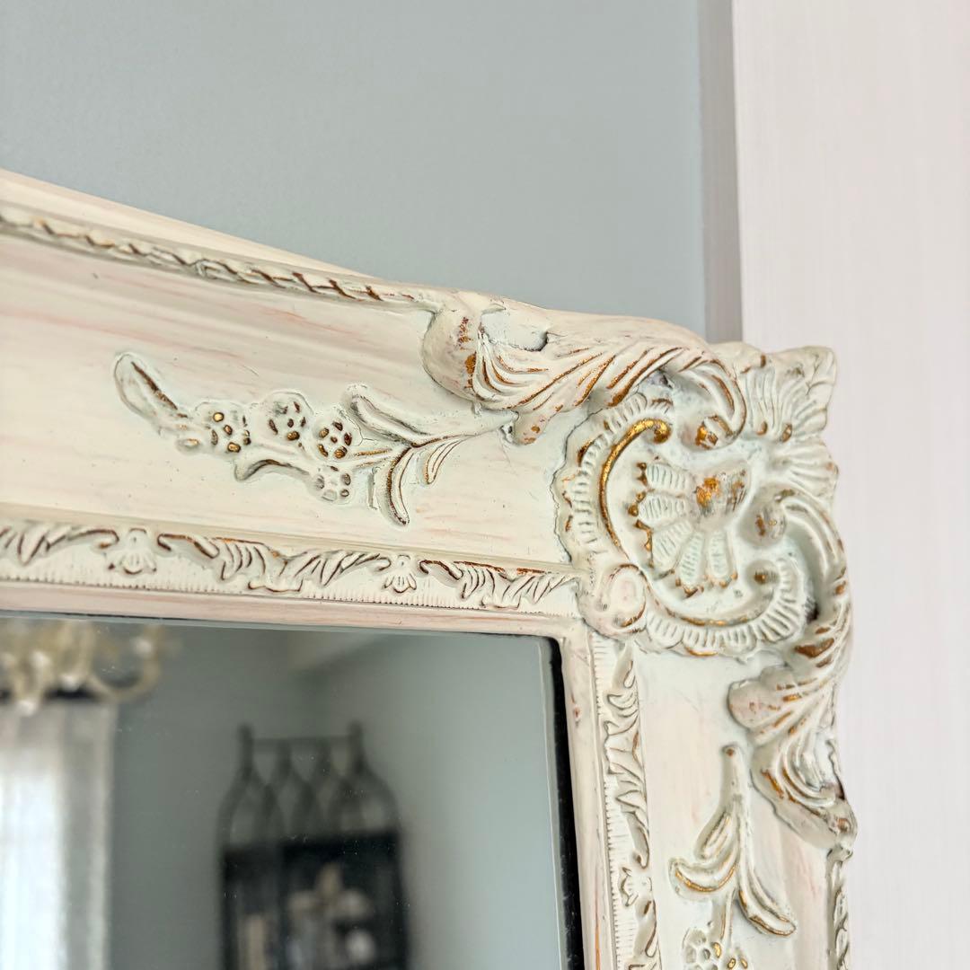 アンティーク調 姿見 スタンドミラー シャビーシック フレンチ♡