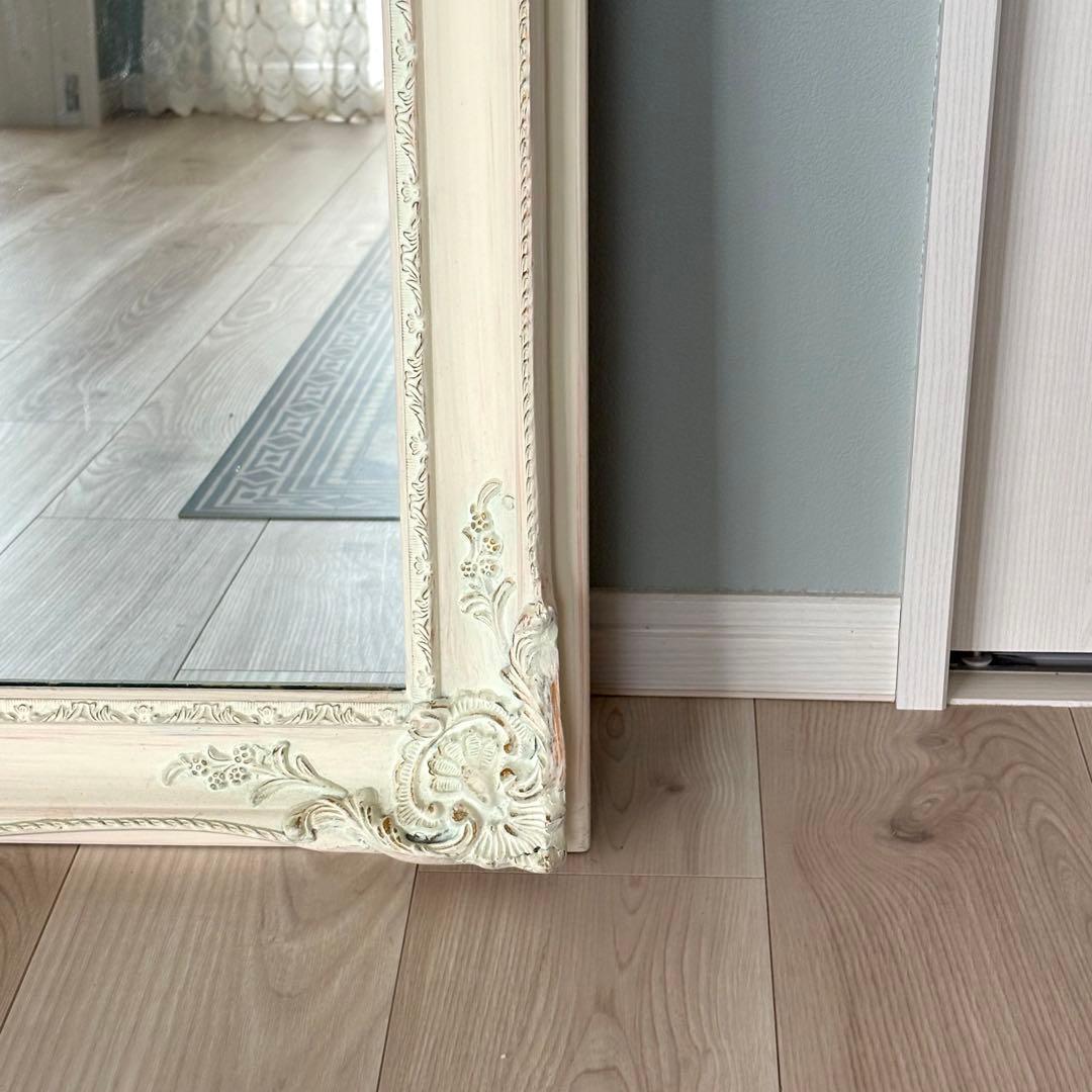 アンティーク調 姿見 スタンドミラー シャビーシック フレンチ♡