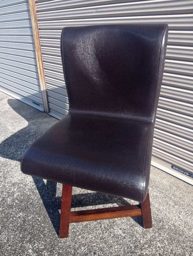 ヴィンテージ MORISHIGE PUレザー アンティーク回転チェア①