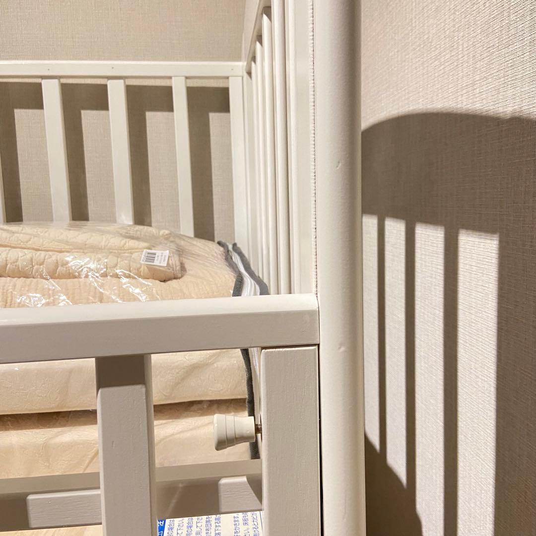 KATOJI ミニタチベッド ホワイト Puppapupoイブルお布団セット付き