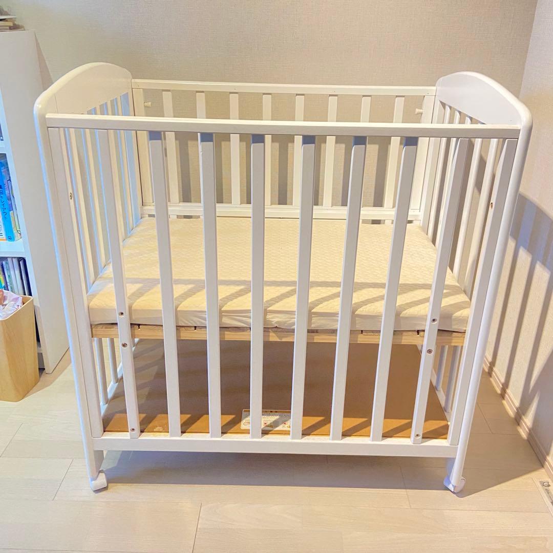 KATOJI ミニタチベッド ホワイト Puppapupoイブルお布団セット付き