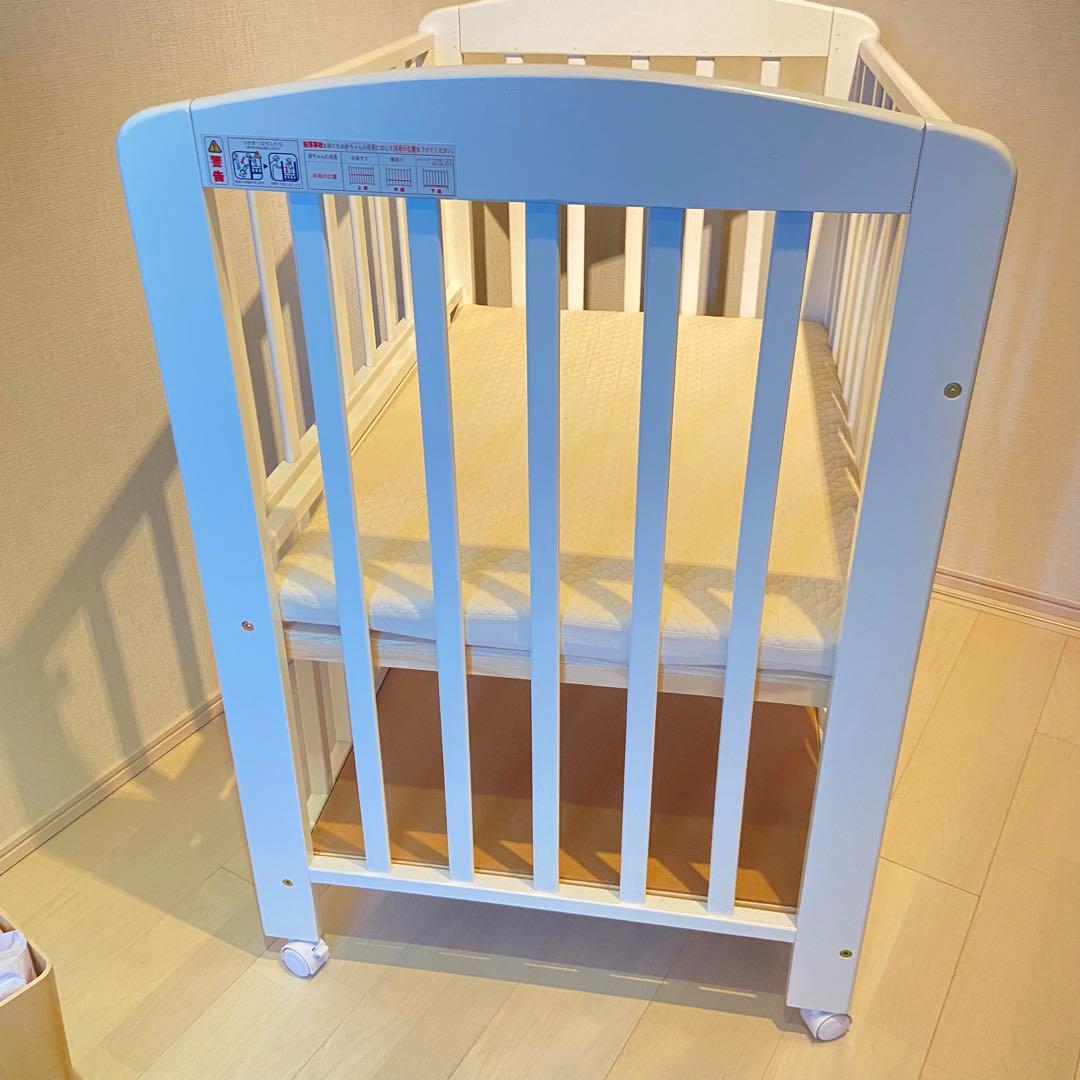 KATOJI ミニタチベッド ホワイト Puppapupoイブルお布団セット付き