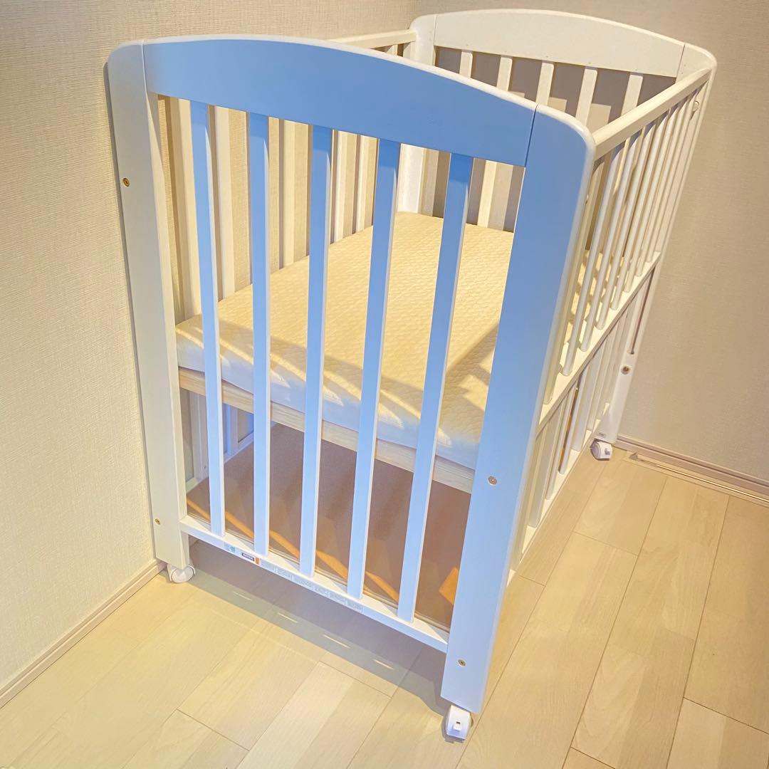 KATOJI ミニタチベッド ホワイト Puppapupoイブルお布団セット付き