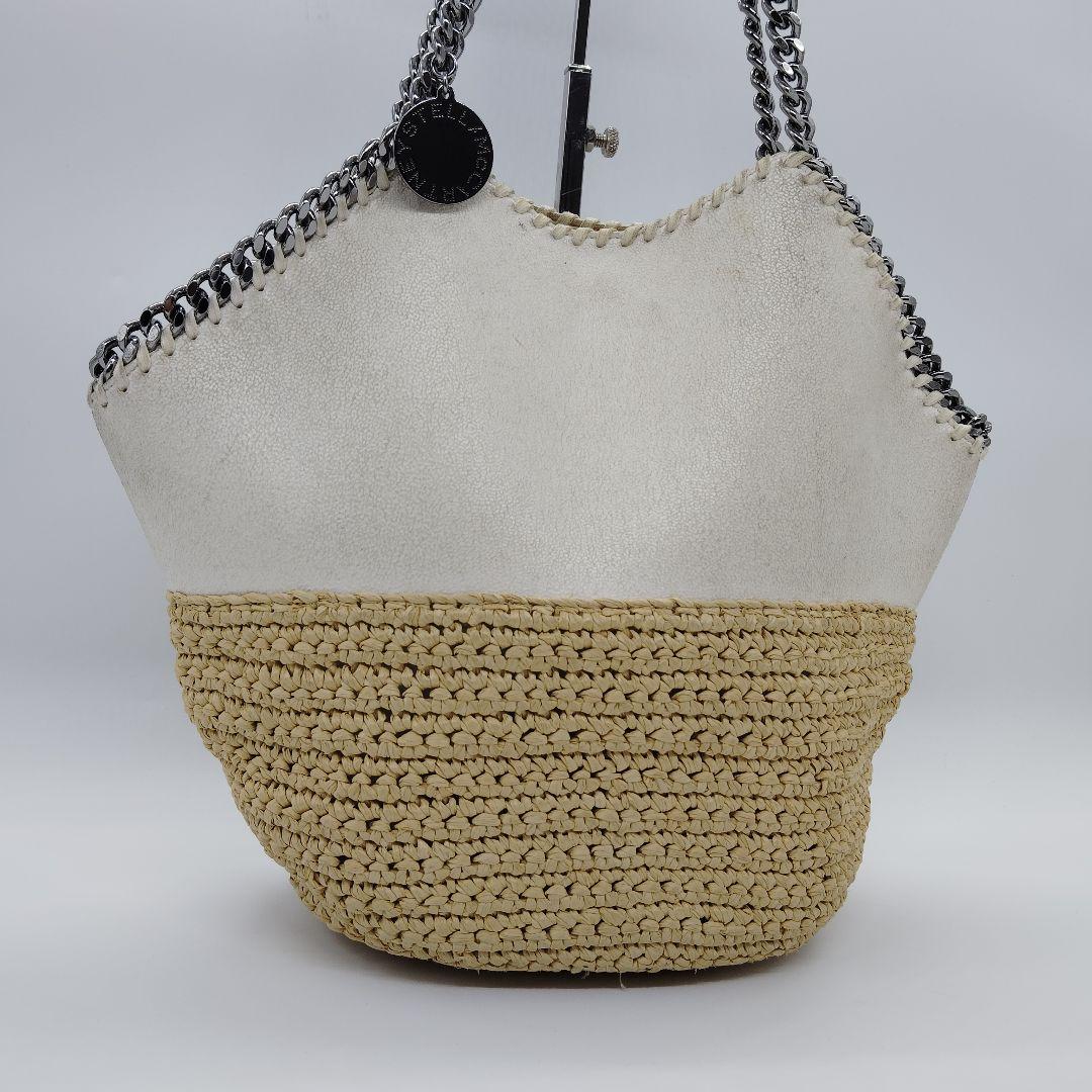 極美品 ステラマッカートニー ラフィア ハンドバッグ バケツ かご