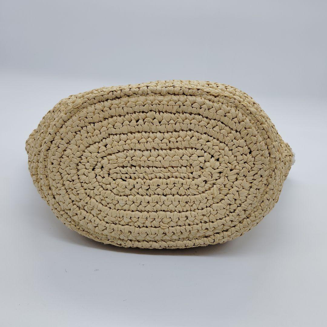 極美品 ステラマッカートニー ラフィア ハンドバッグ バケツ かご