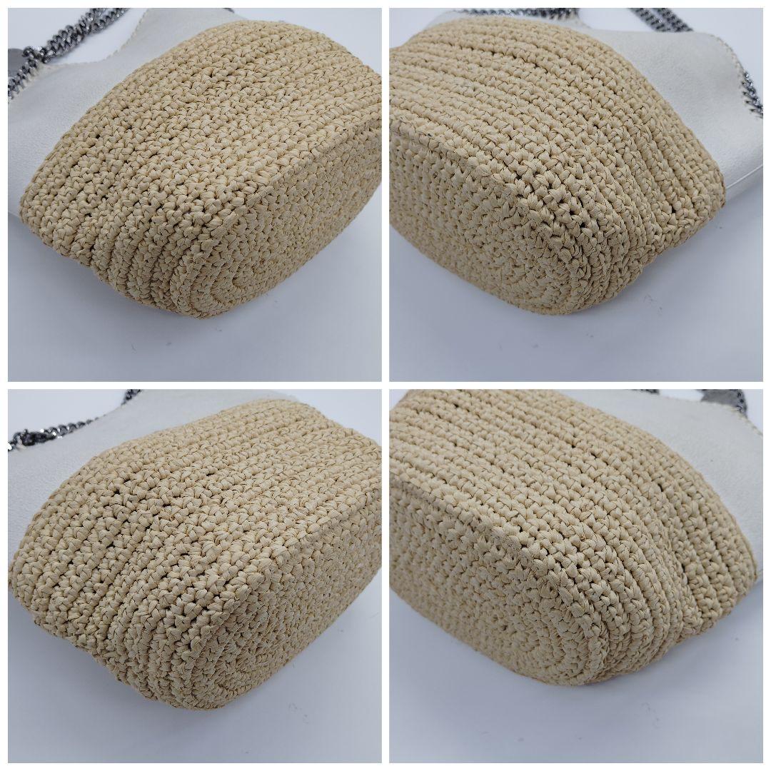 極美品 ステラマッカートニー ラフィア ハンドバッグ バケツ かご