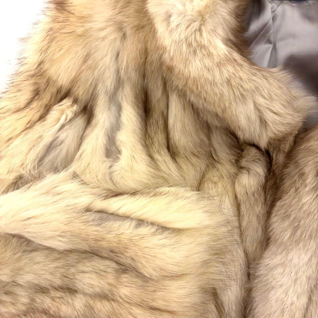 SAGA FOX サガフォックス　銀サガ　ボリューミー　毛皮　狐　ホワイト　美品