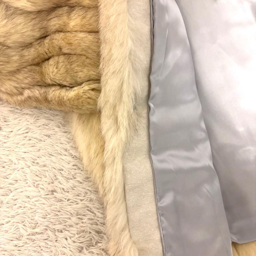 SAGA FOX サガフォックス　銀サガ　ボリューミー　毛皮　狐　ホワイト　美品