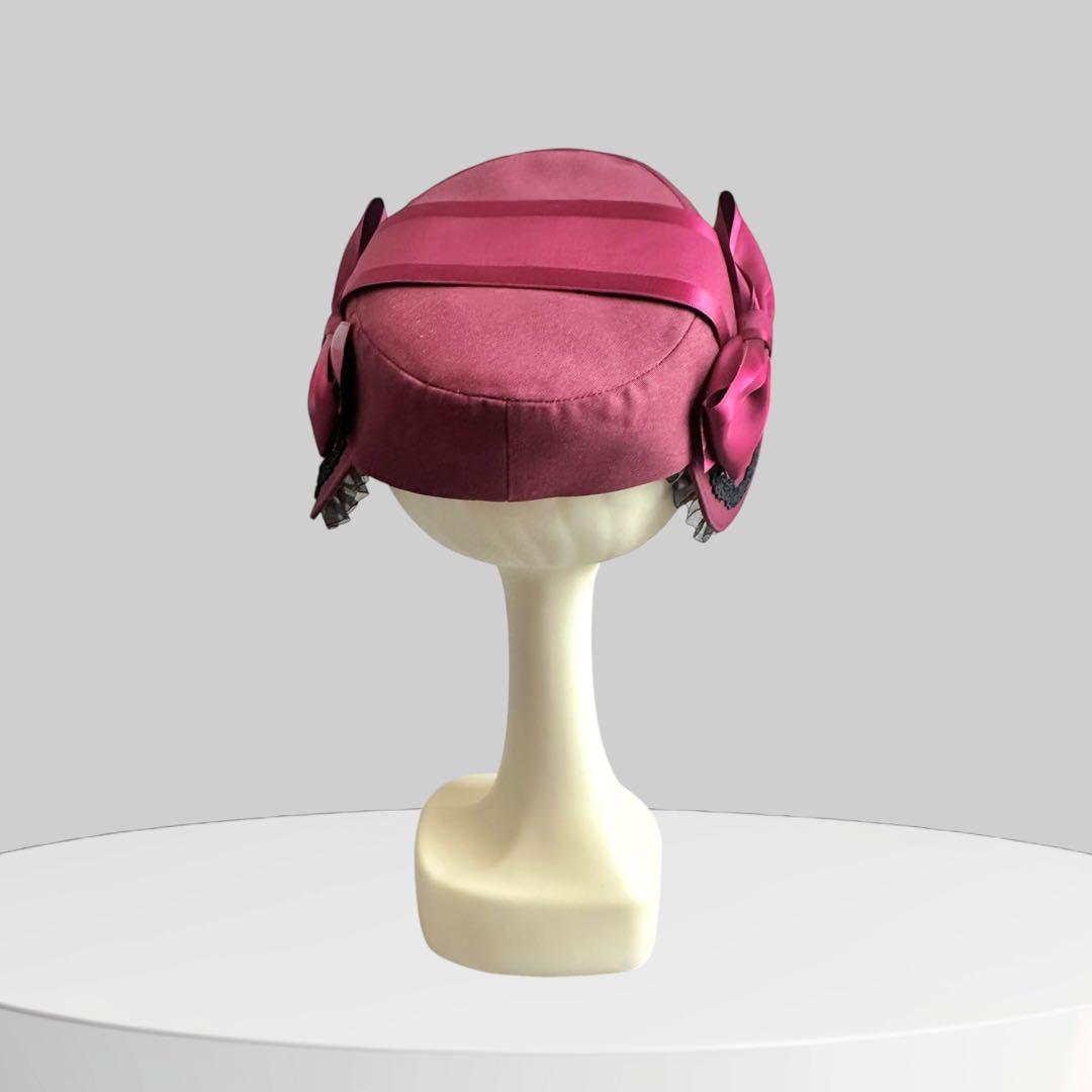 ①アノンハット　小公女のボンネ　ワインボルドー